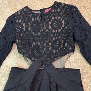 BooHoo Black Dress with Waist Cutout Size 6